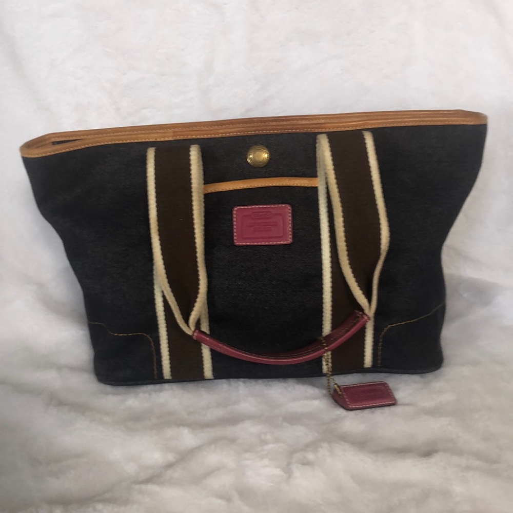 Vintage Coach Hampton Tote Denim